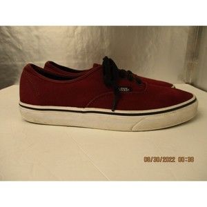 Unisex Authentic Maroon VANS skate shoes sneakers M 8.5 W 10 Skateboarding